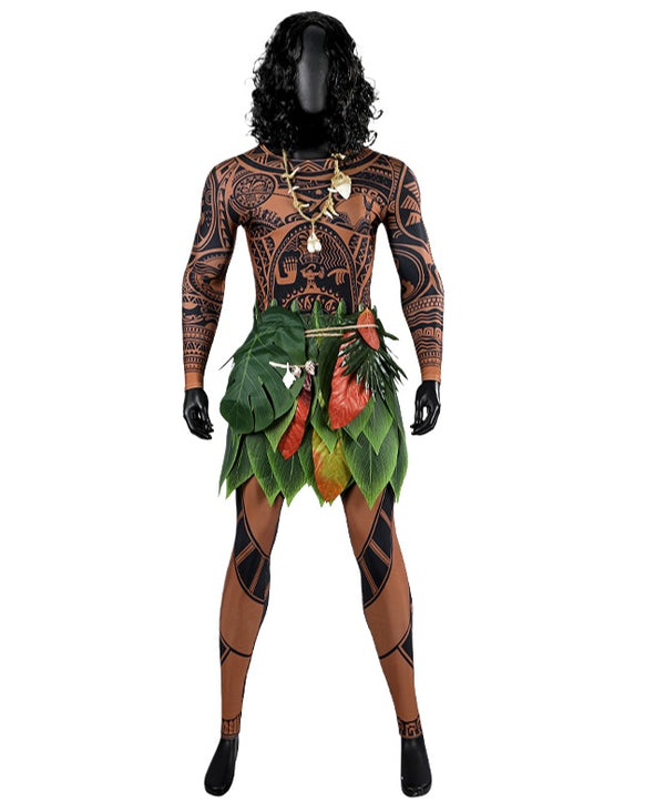 Maui Moana Adult Halloween Costume Movie Cosplay Outfits