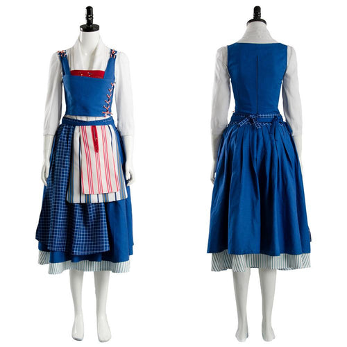 Belle Emma Watson Maid Dress Cosplay Costume