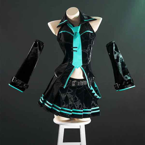 Hatsune Miku Cosplay 16th Birthday Black Version Dress Full Set Costume Suit